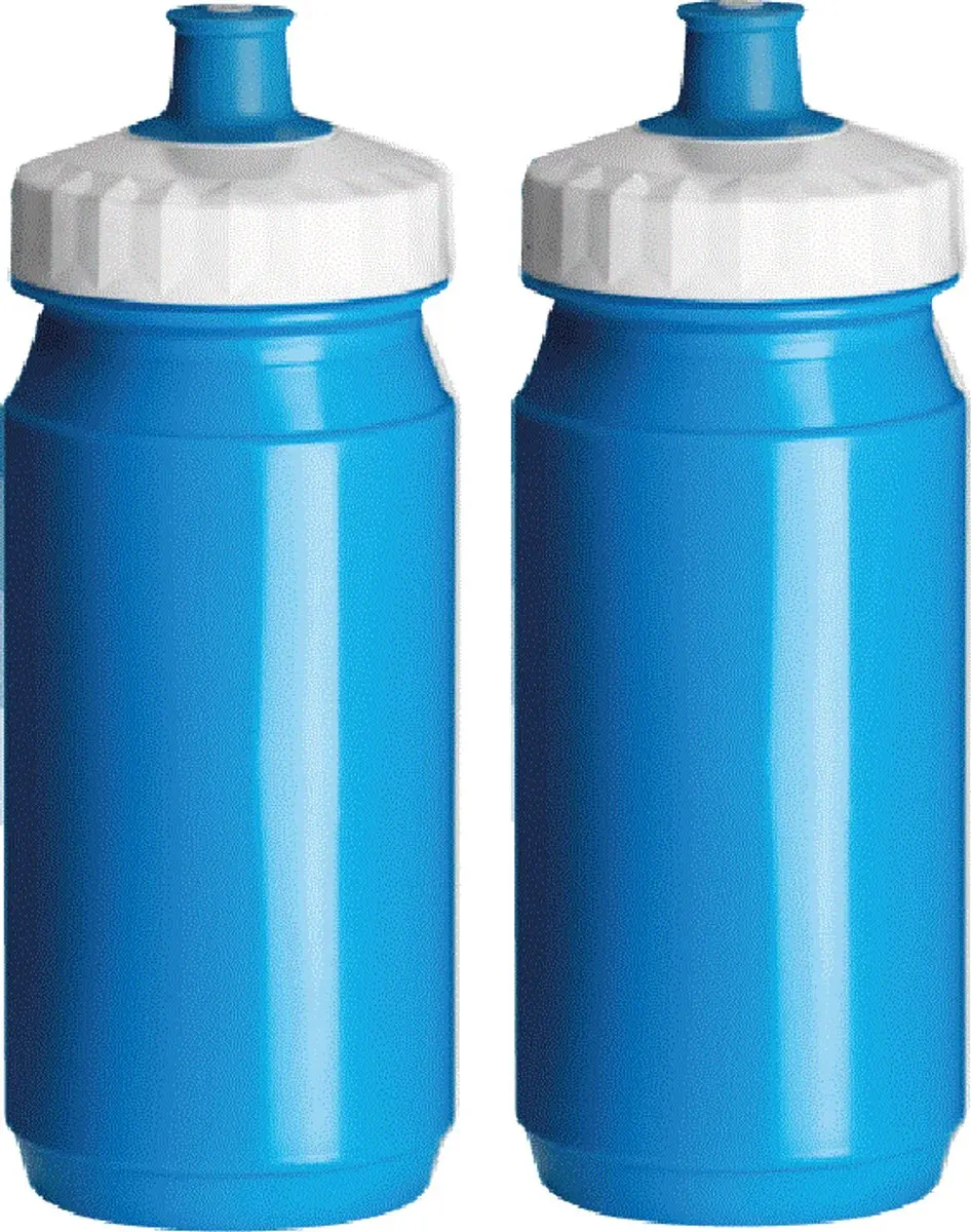 Waterfles Kind 2x 550 ml Bidons Blauw Wit Drinkfles Fiets Mountainbike Racefiets