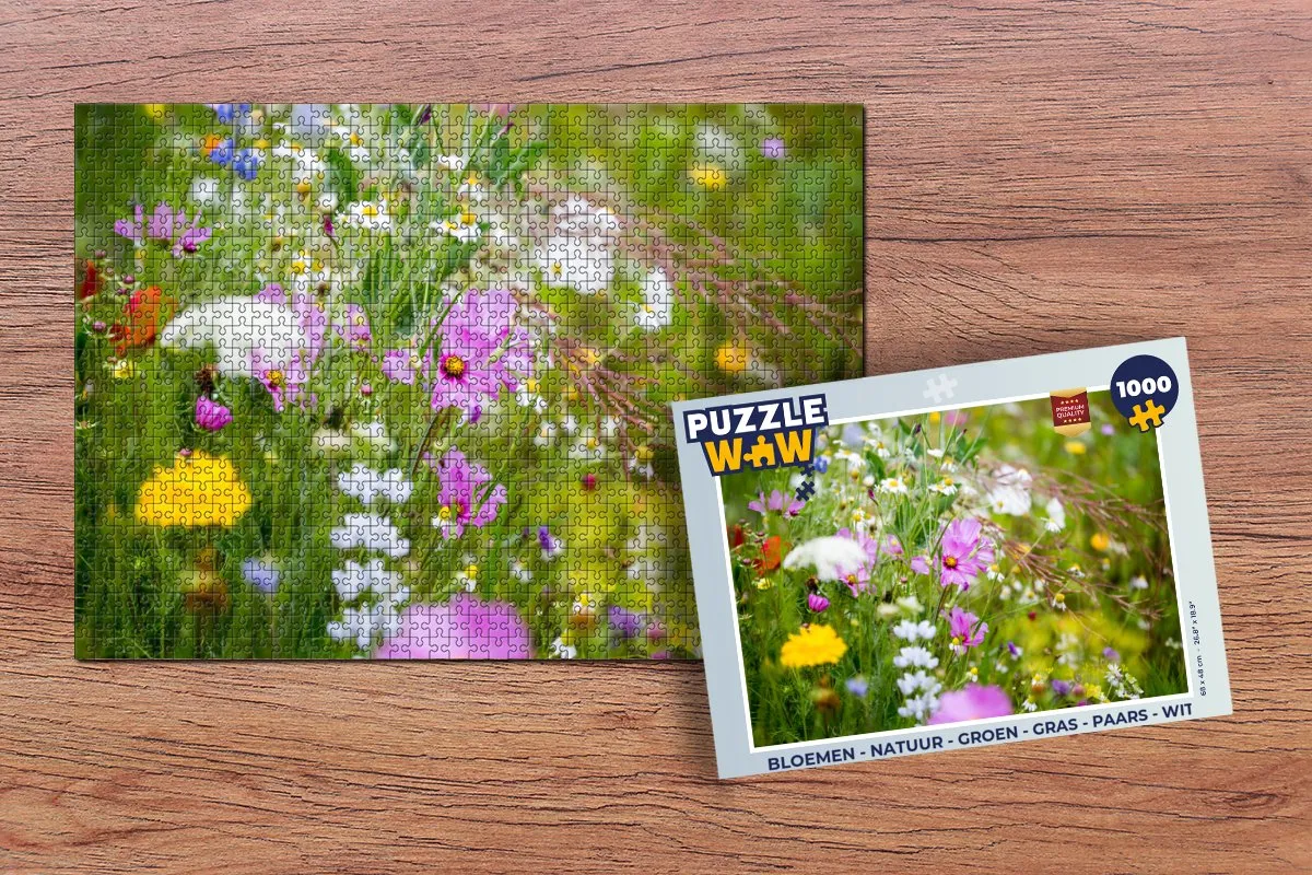 PuzzleWow Bloemen Legpuzzel 1000 Stuks - Multicolor
