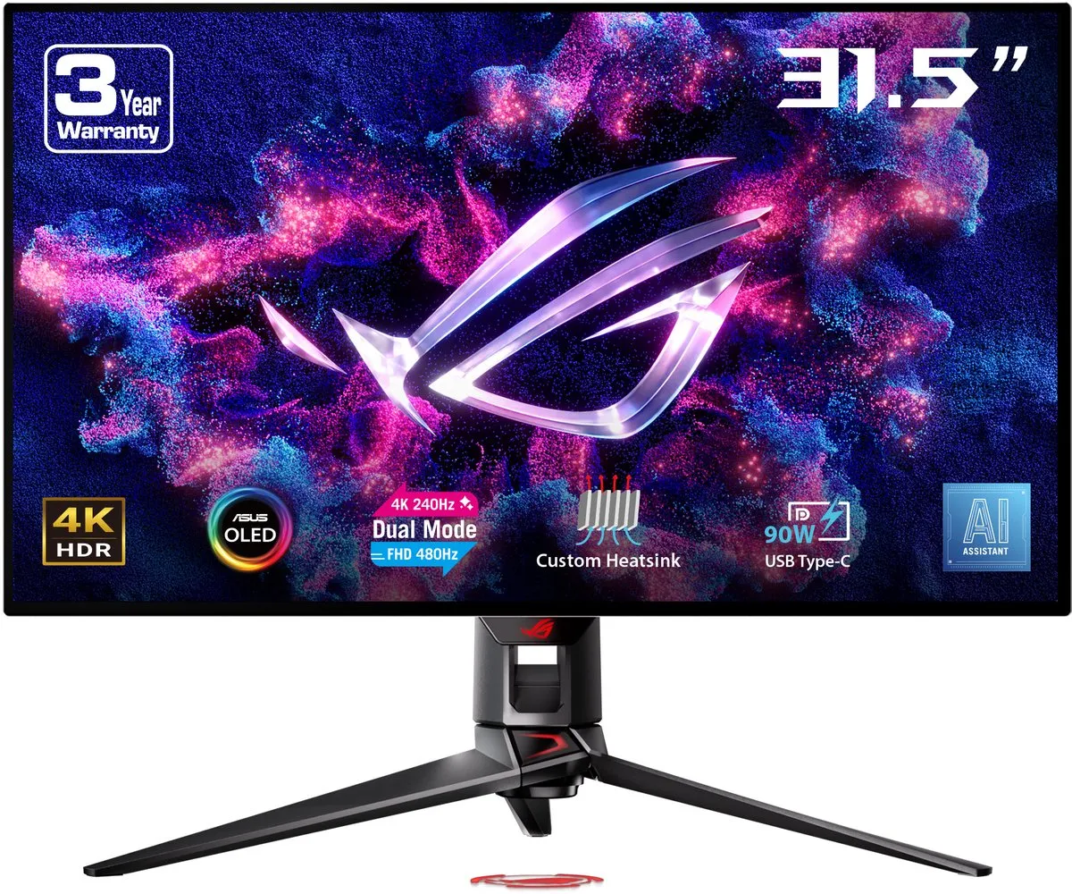 ASUS ROG Swift PG32UCDP OLED Gaming Monitor 4K - 240Hz - 31,5" - USB-C 90W