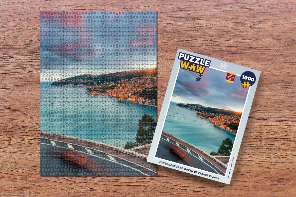 PuzzleWow Puzzel Stad Kust Water Legpuzzel 1000 Stuks - Multicolor