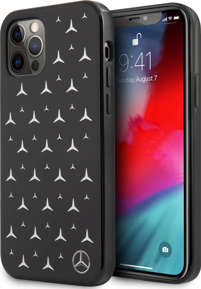 Mercedes-Benz Backcase Hoesje iPhone 12 Pro Max - Effen Zwart