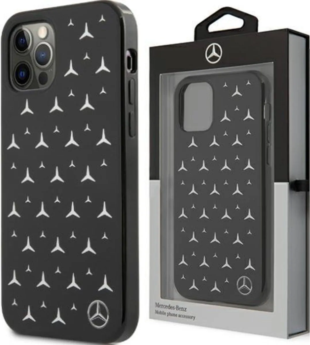 Mercedes-Benz Backcase Hoesje iPhone 12 Pro Max - Effen Zwart