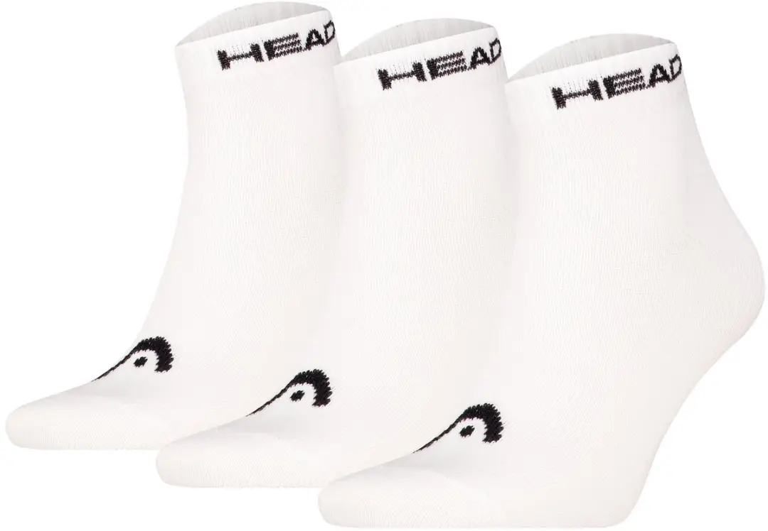 HEAD unisex 3P quartersokken elements wit