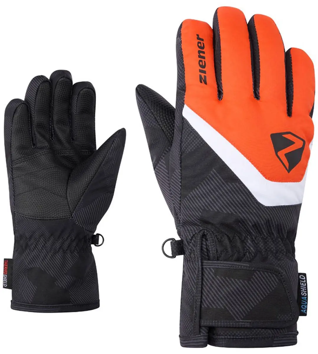 Ziener Loriko-z As Handschoenen Oranje,Zwart 7 Kinderen