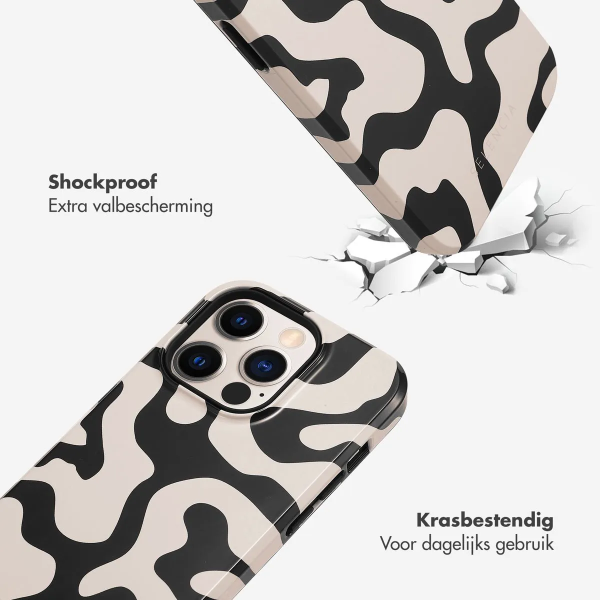 Selencia Hoesje iPhone 14 Pro Art Wave Black