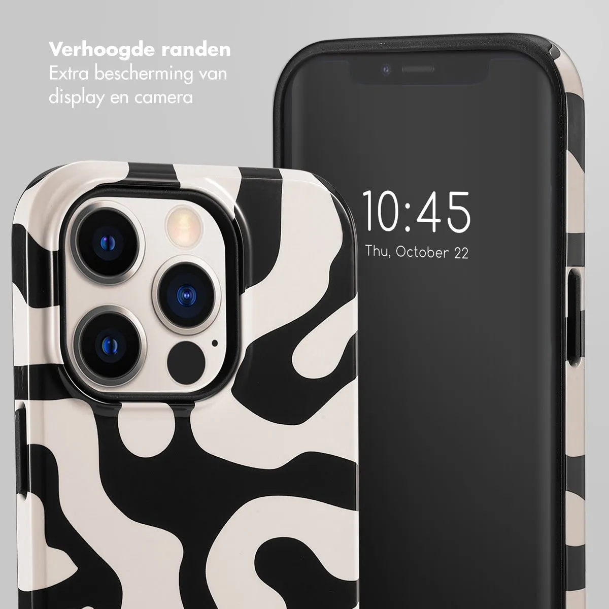 Selencia Hoesje iPhone 14 Pro Art Wave Black