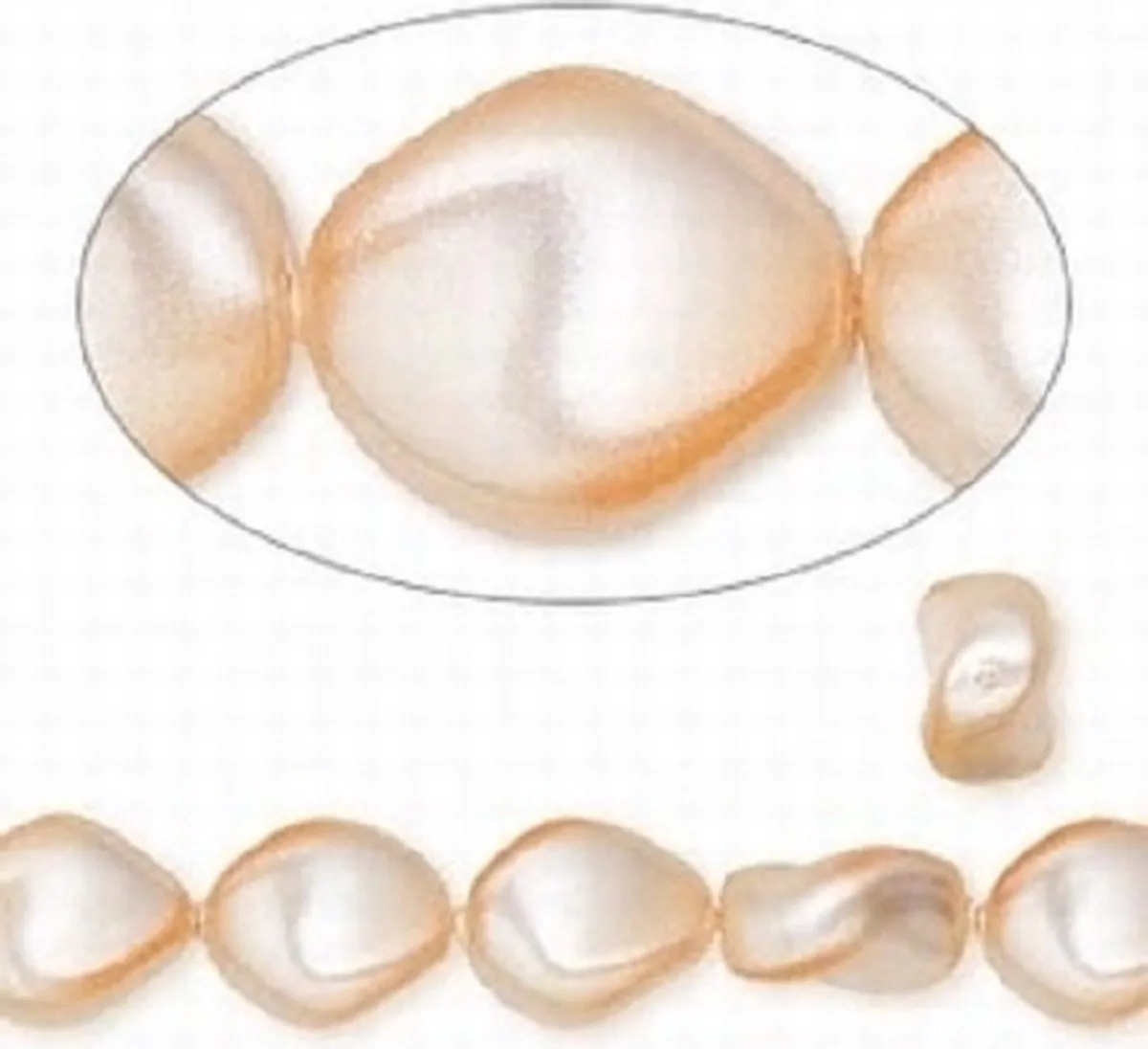 Swarovski Elements Curve Parels 9x8mm