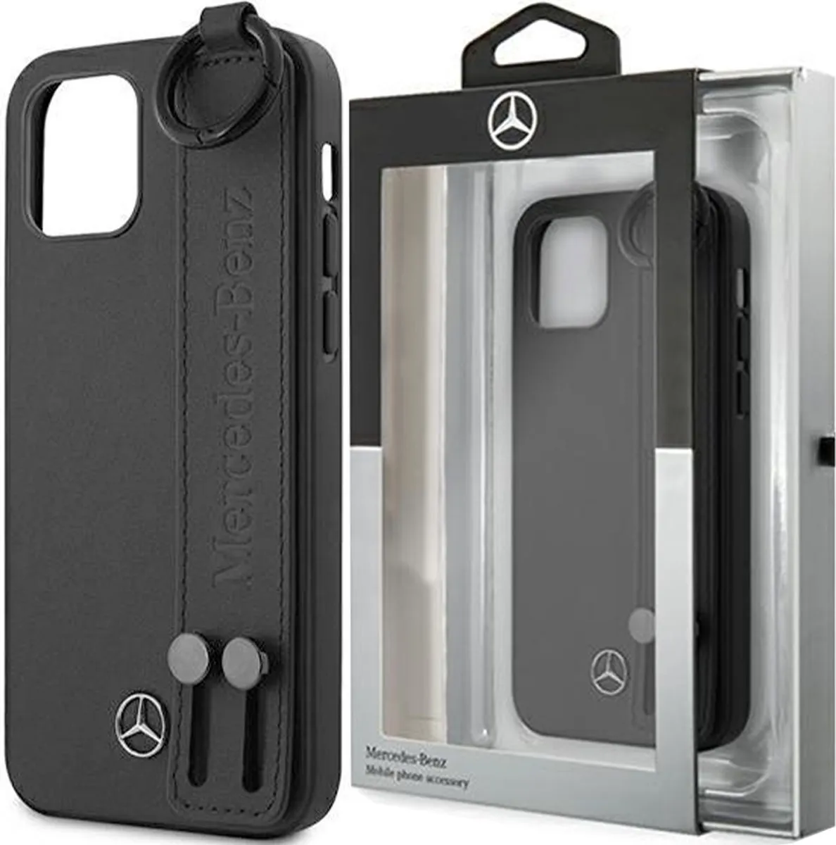 Mercedes-Benz iPhone 12 Mini Hoesje - Effen Zwart