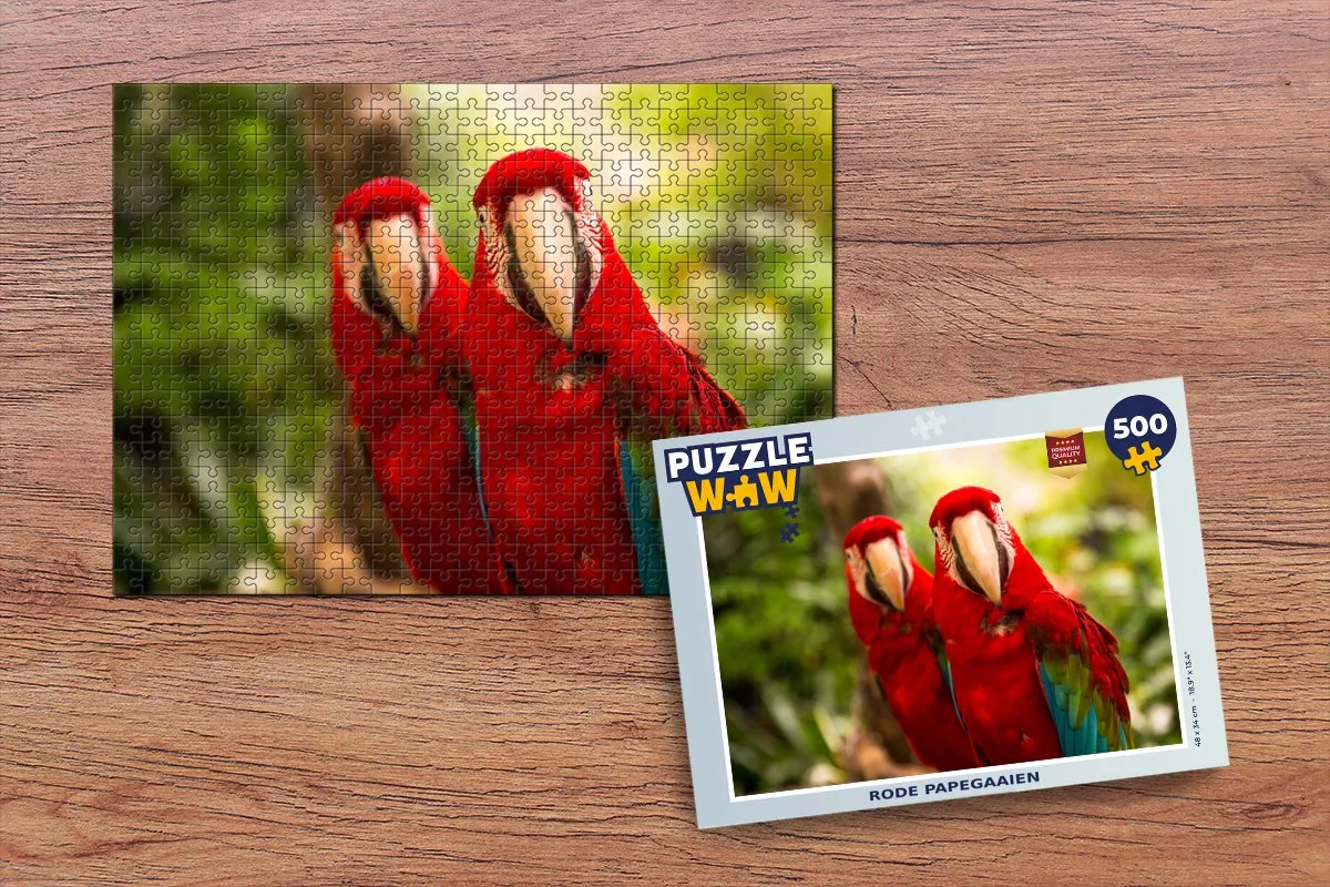 PuzzleWow Vogels Jungle Legpuzzel 500 Stuks - Multicolor