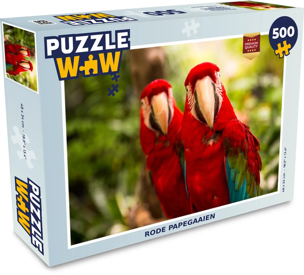 PuzzleWow Vogels Jungle Legpuzzel 500 Stuks - Multicolor