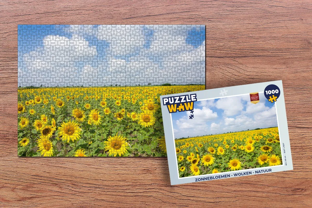 PuzzleWow Zonnebloemen Legpuzzel 1000 Stuks - Multicolor