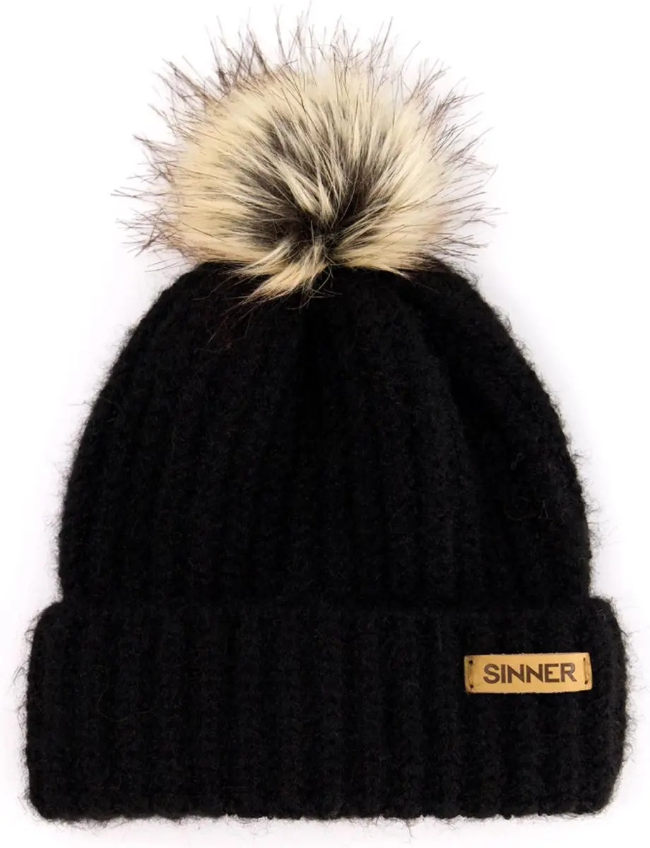 Sinner Mossy Beanie Muts Met Pom
