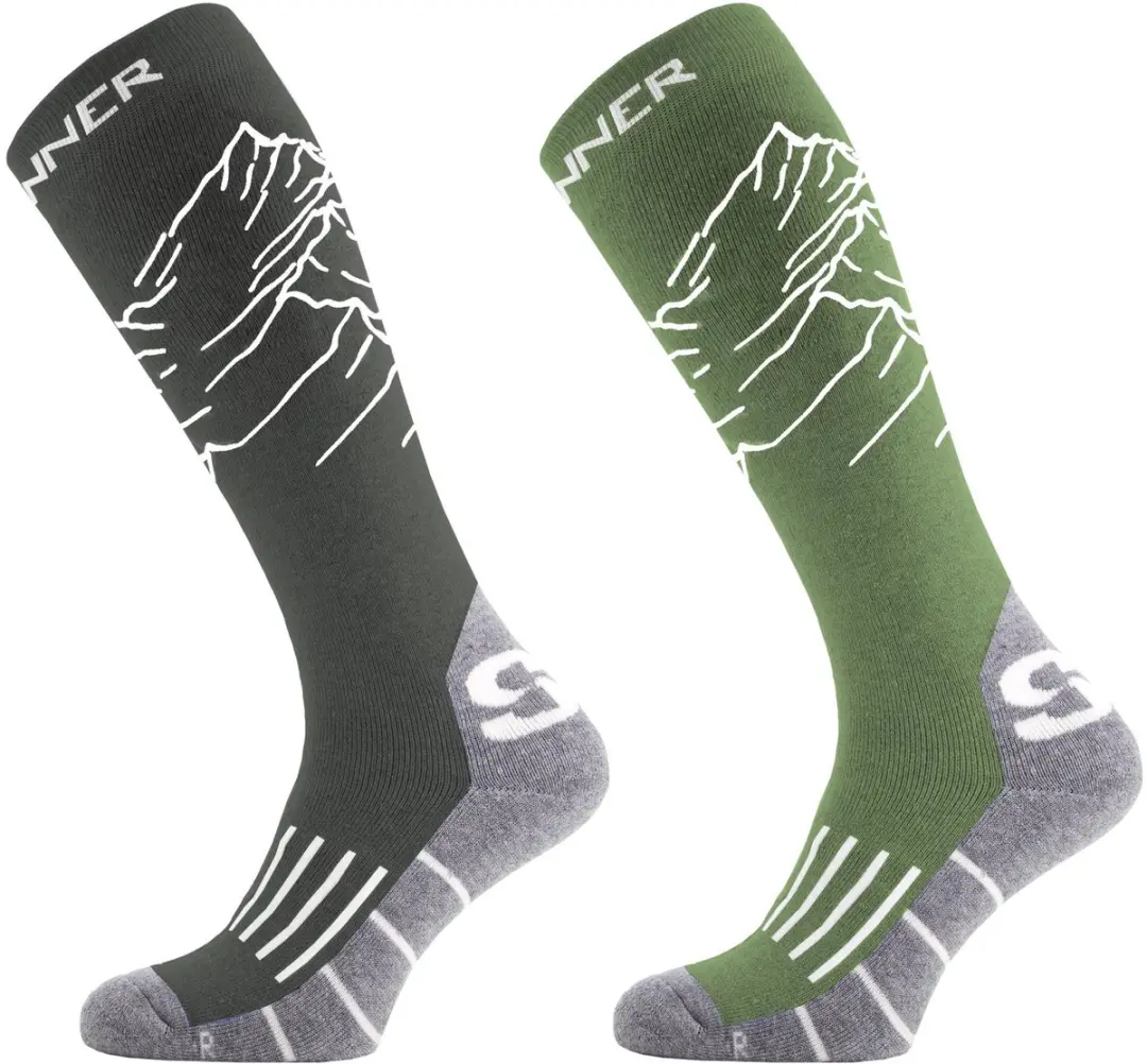 SINNER MEN SKI SOCKS MOUNTAIN DOUBLE PACK