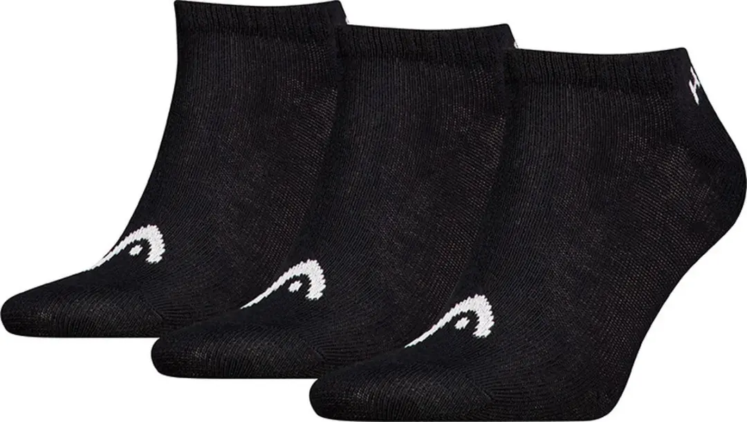 HEAD unisex 3P sneakersokken elements zwart