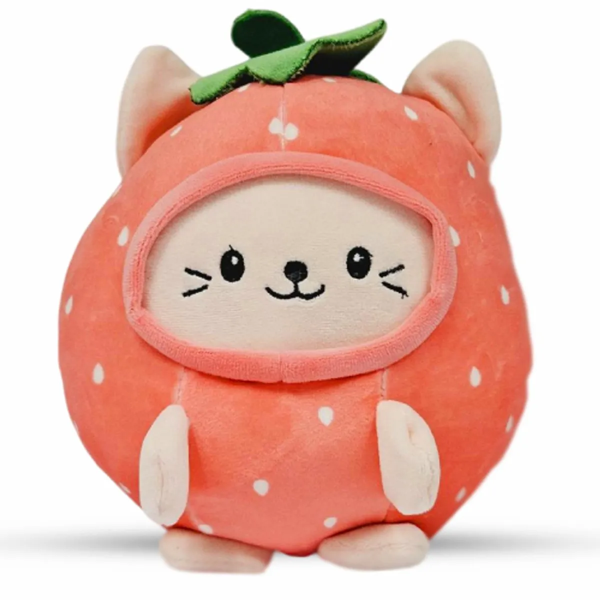 Topknuffels Kat in Aardbei Onesie Pyjama 20cm - Pluche Knuffel