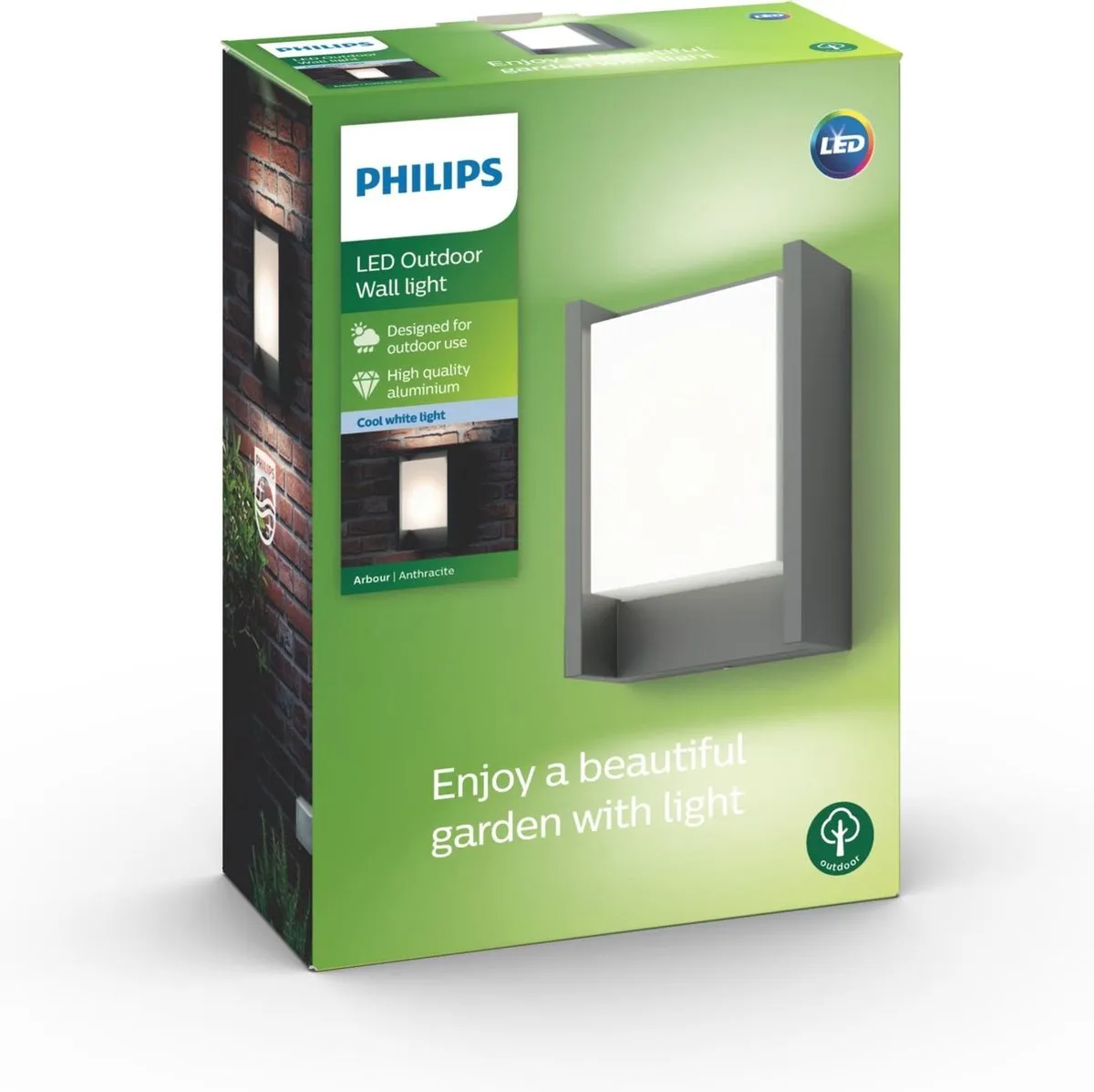 Philips myGarden Arbour 7W LED Wandlamp Antraciet