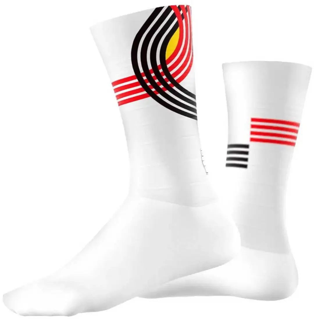 Bioracer Team Belgium Wielersokken Zomer Wit - Maat 42-44