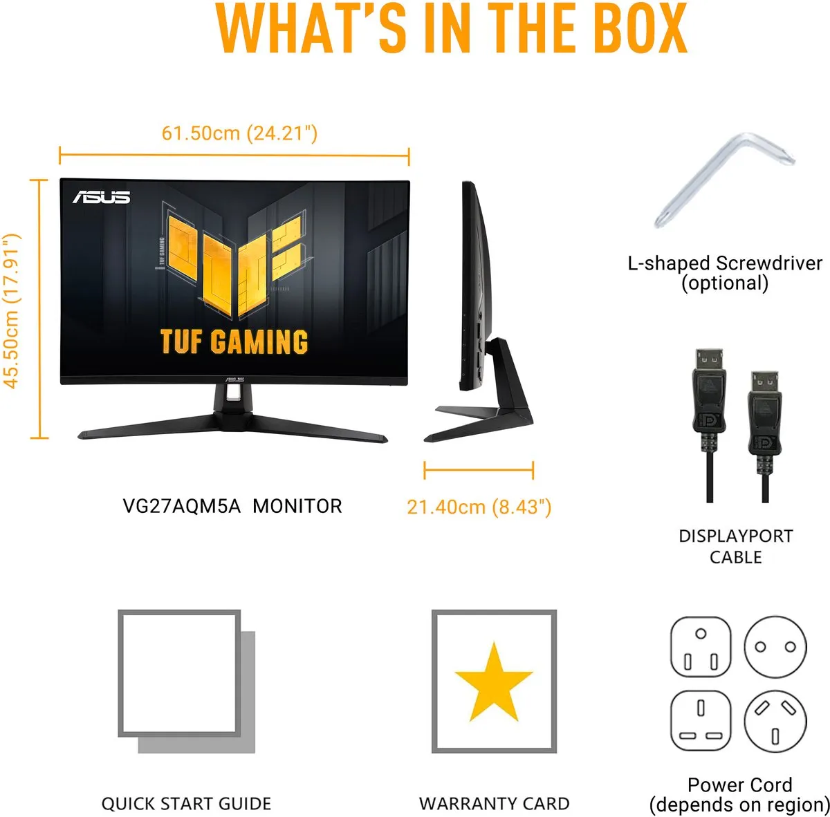 ASUS TUF Gaming VG27AQM5A Monitor - 27" QHD 300Hz