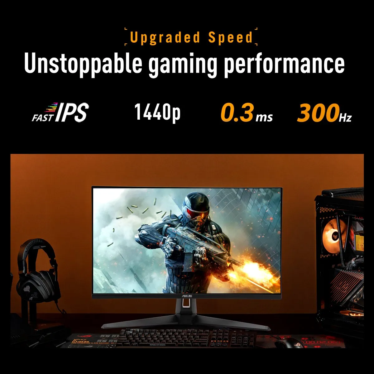 ASUS TUF Gaming VG27AQM5A Monitor - 27" QHD 300Hz