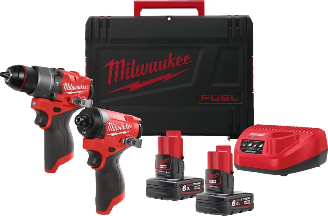 Milwaukee M12 FPP2A2-602X M12™ Powerpack accu combiset 12V 6.0Ah in HD Box