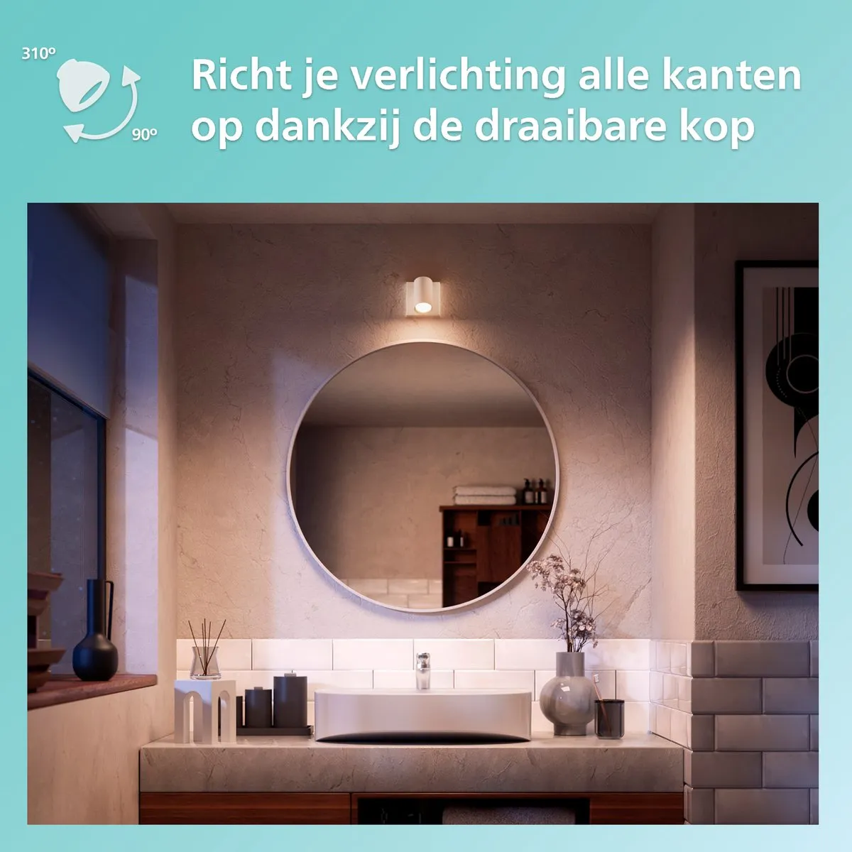 Philips Idris Spot Plafondspot 5W - Wit - IP44