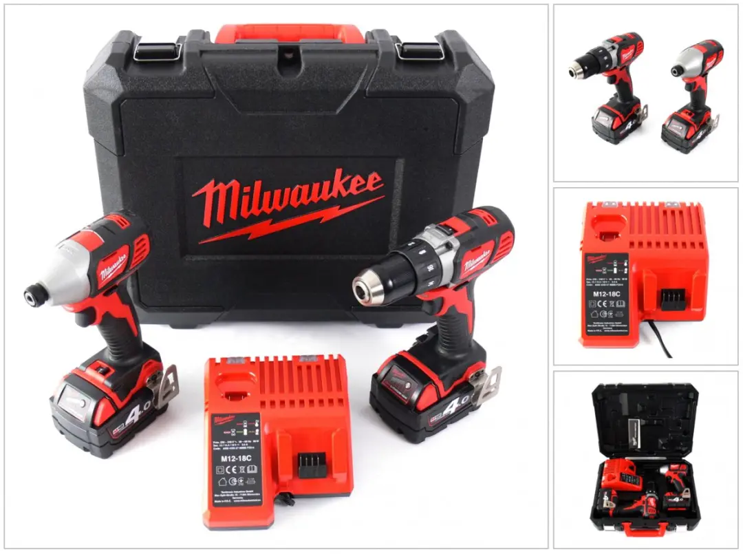 Milwaukee M18 BPP2D-402C Accuschroefboormachine - 2 Accu's - afbeelding 2 van 6
