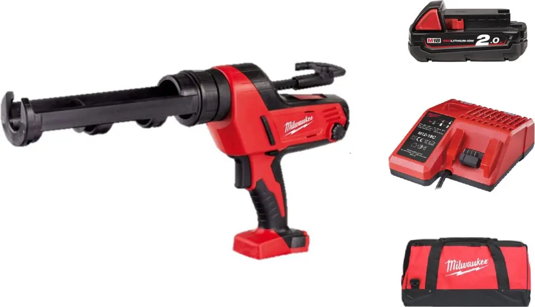 Milwaukee C18 PCG/310C-201B Accu Kit-/lijmpistool M18™ in tas
