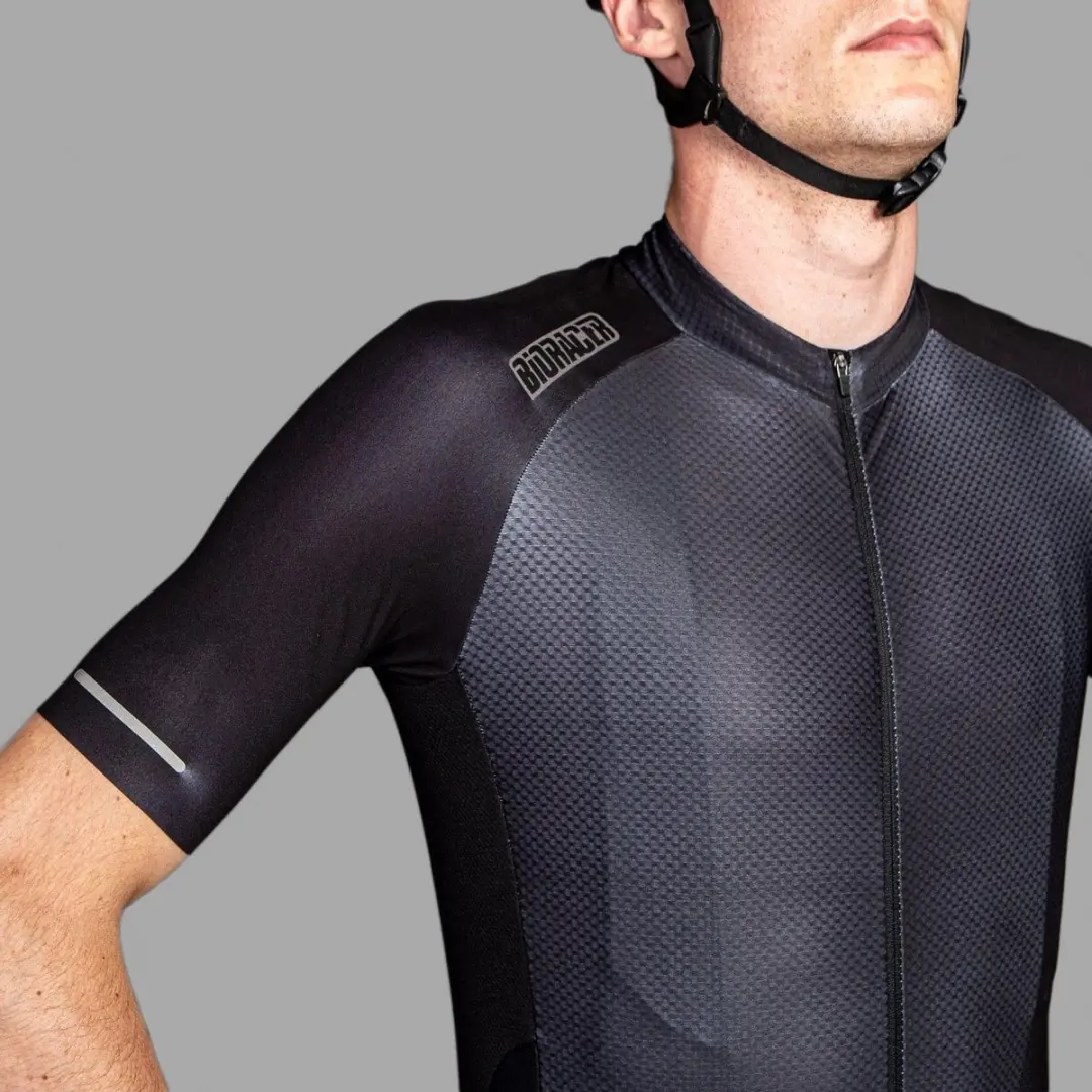 BIORACER Sprinter Coldblack Fietsshirt voor Heren Zwart