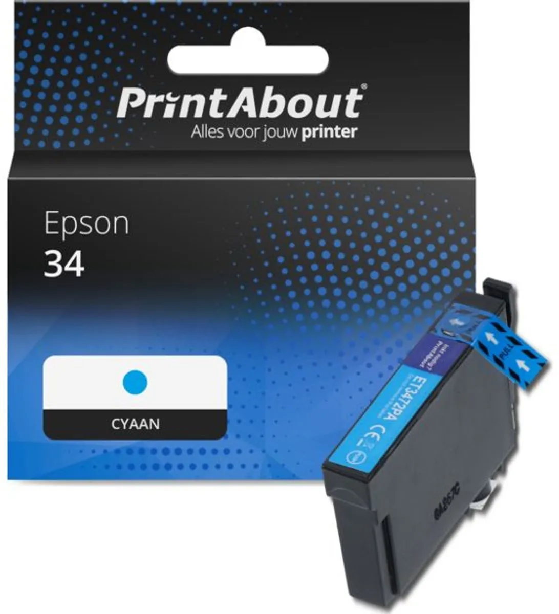 PrintAbout Inktcartridge C13T34624010 Cyaan