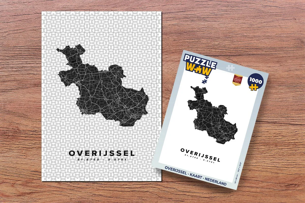 PuzzleWow Overijssel Legpuzzel 1000 Stuks - Multicolor