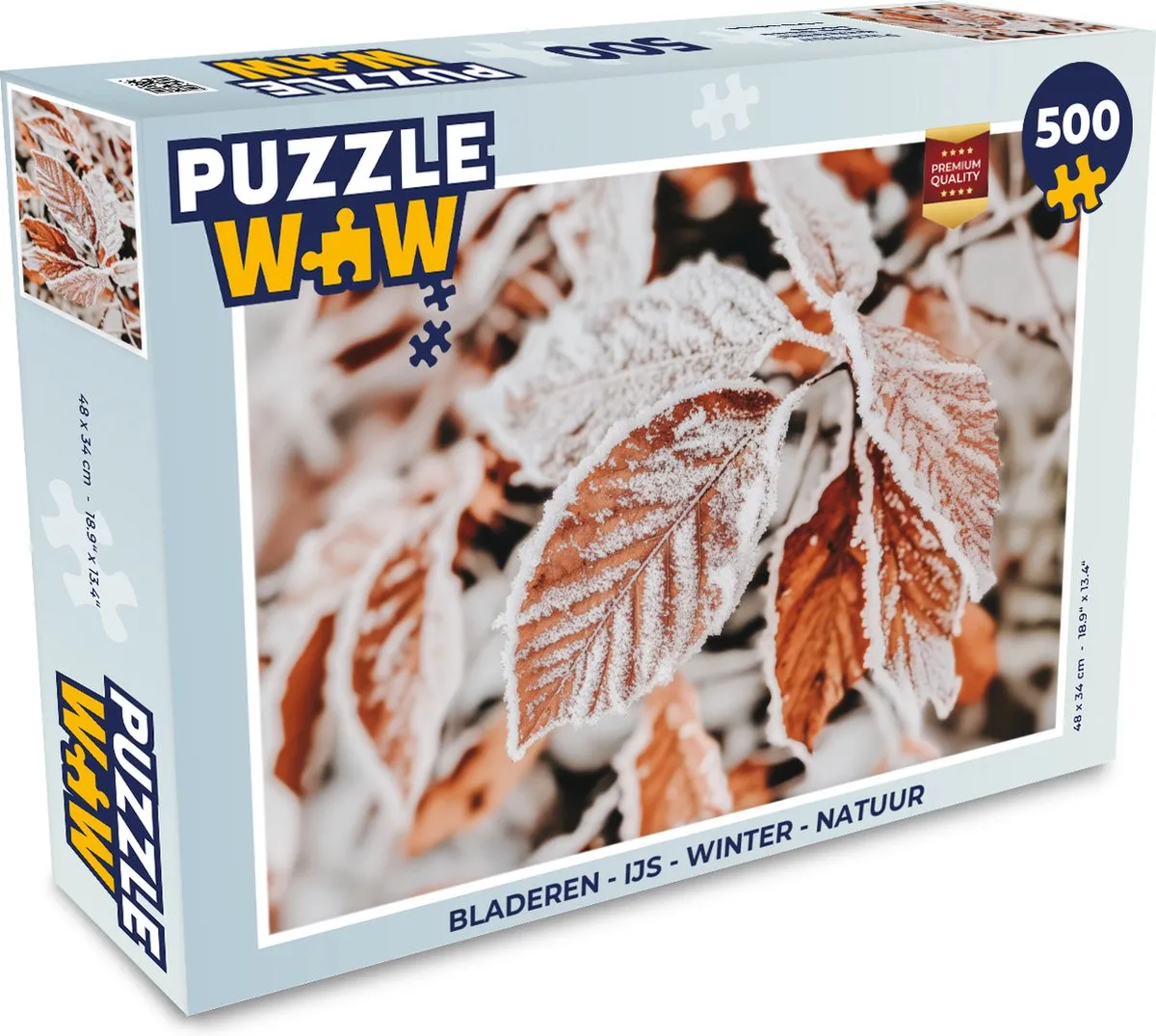 PuzzleWow IJs Winter Legpuzzel 500 Stuks - Bladeren