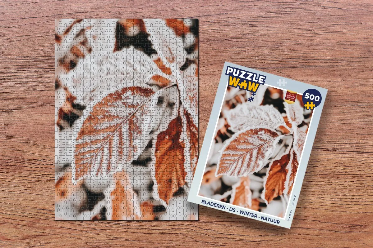 PuzzleWow IJs Winter Legpuzzel 500 Stuks - Bladeren