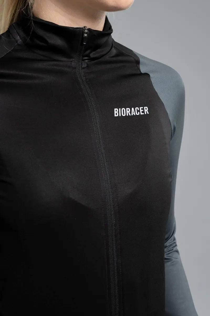 Bioracer Tempest Light Wielervest Dames S - Zwart-Antraciet