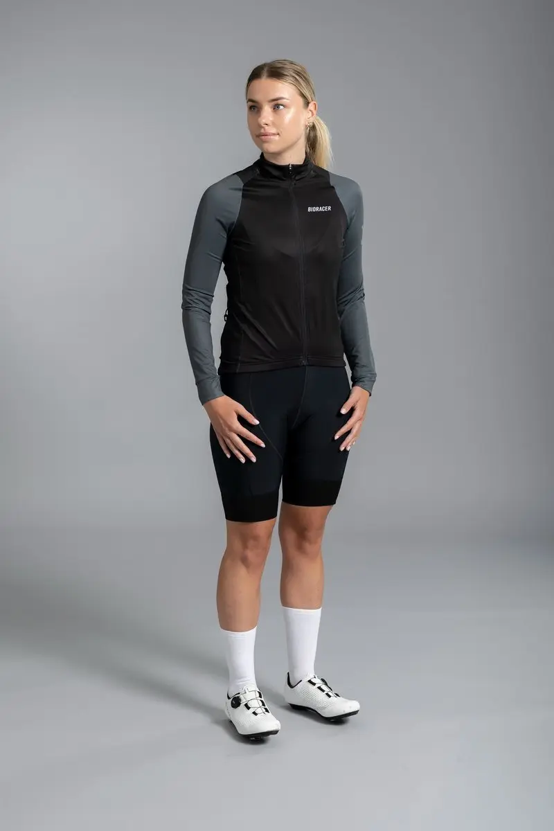 Bioracer Tempest Light Wielervest Dames S - Zwart-Antraciet