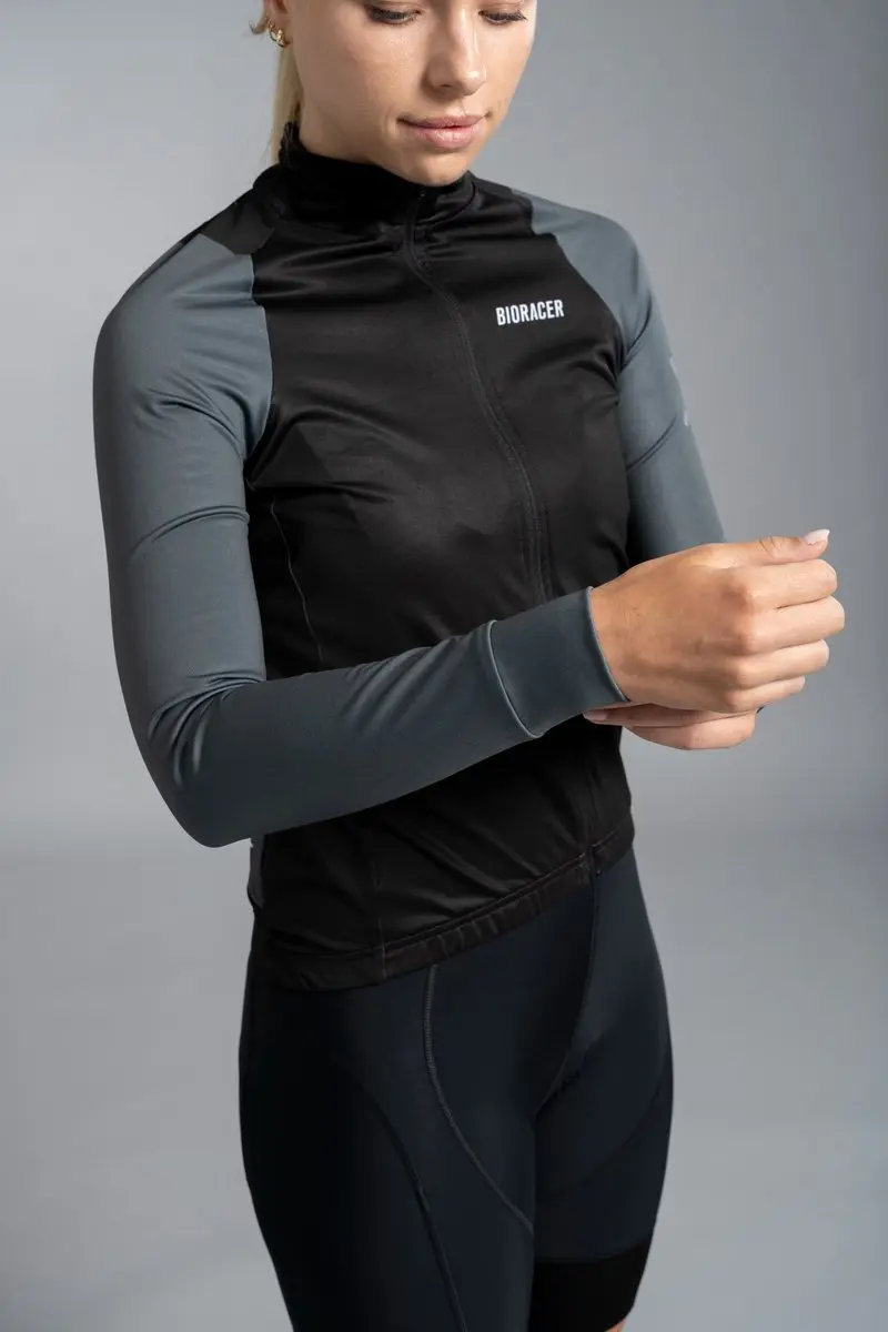Bioracer Tempest Light Wielervest Dames S - Zwart-Antraciet