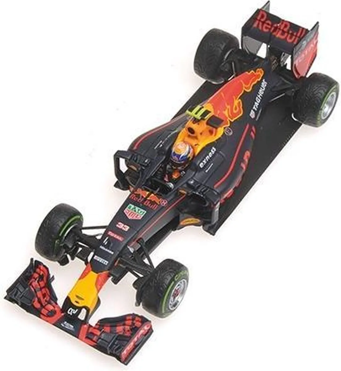 Formule 1 Minichamps Red Bull RB12 Max Verstappen 2016 GP Brazilië 1:43 - Blauw/Rood/Goud