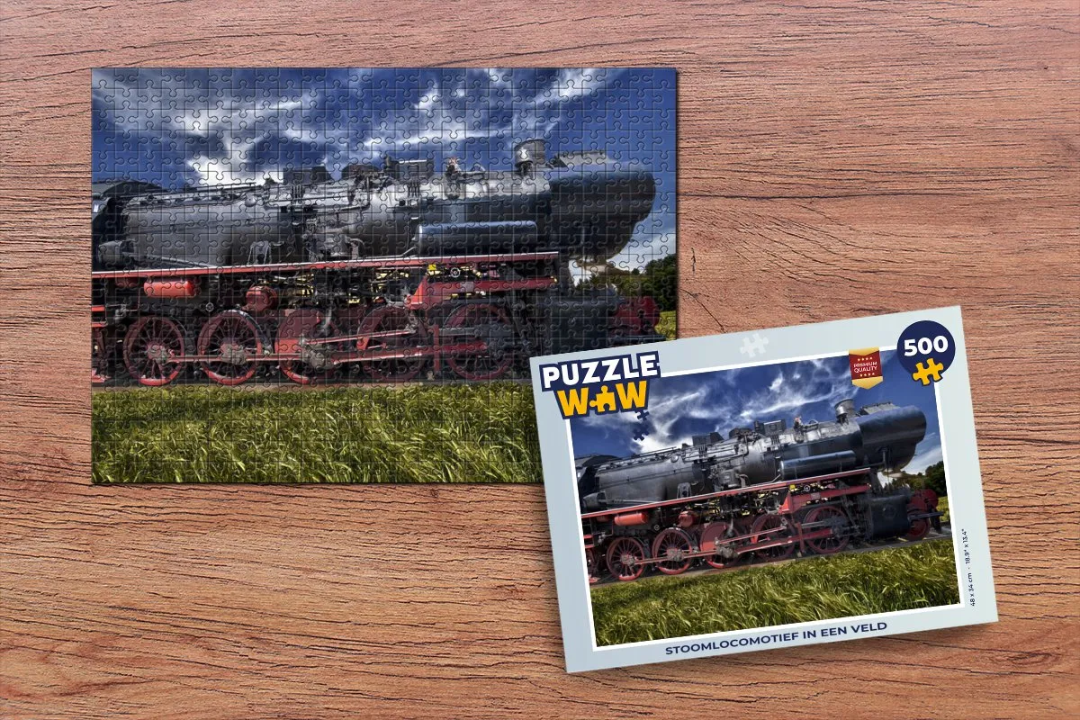 PuzzleWow Stoomlocomotief Puzzel 500 Stuks - Multicolor