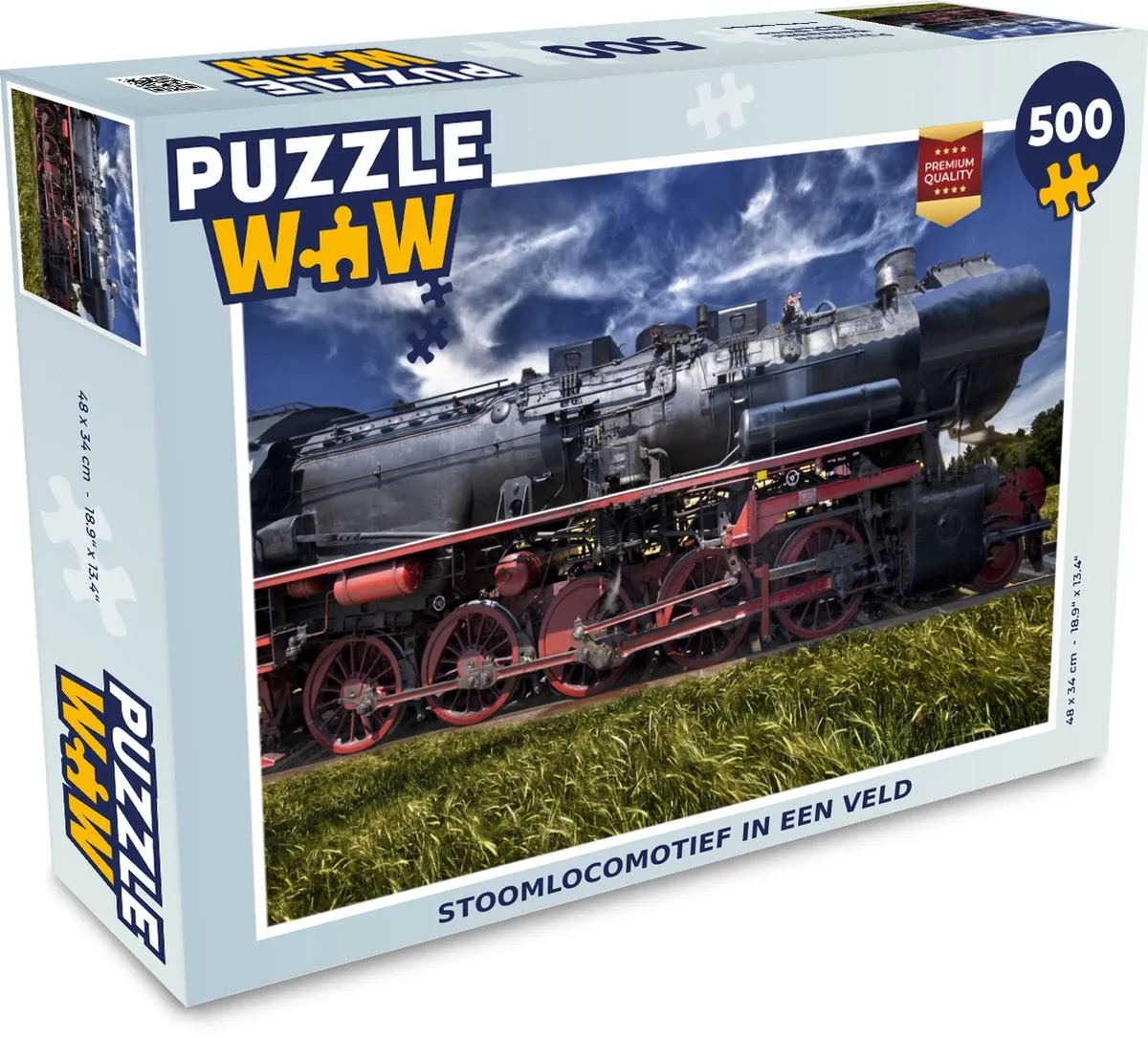 PuzzleWow Stoomlocomotief Puzzel 500 Stuks - Multicolor