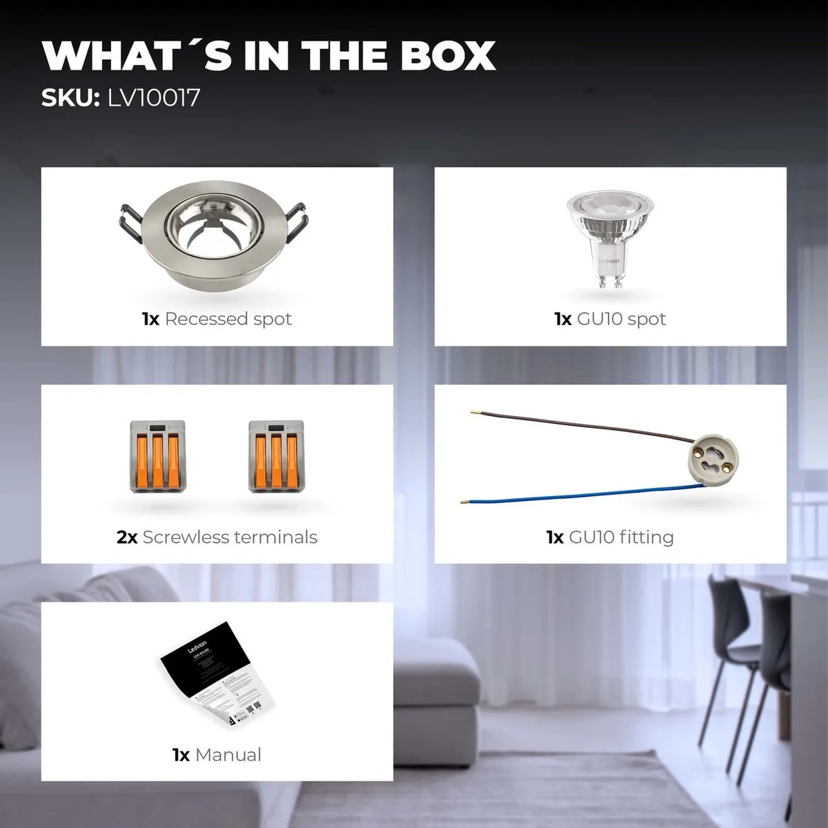 Ledvion SMART LED Inbouwspot Rio - 4.9W - RGBW - RVS