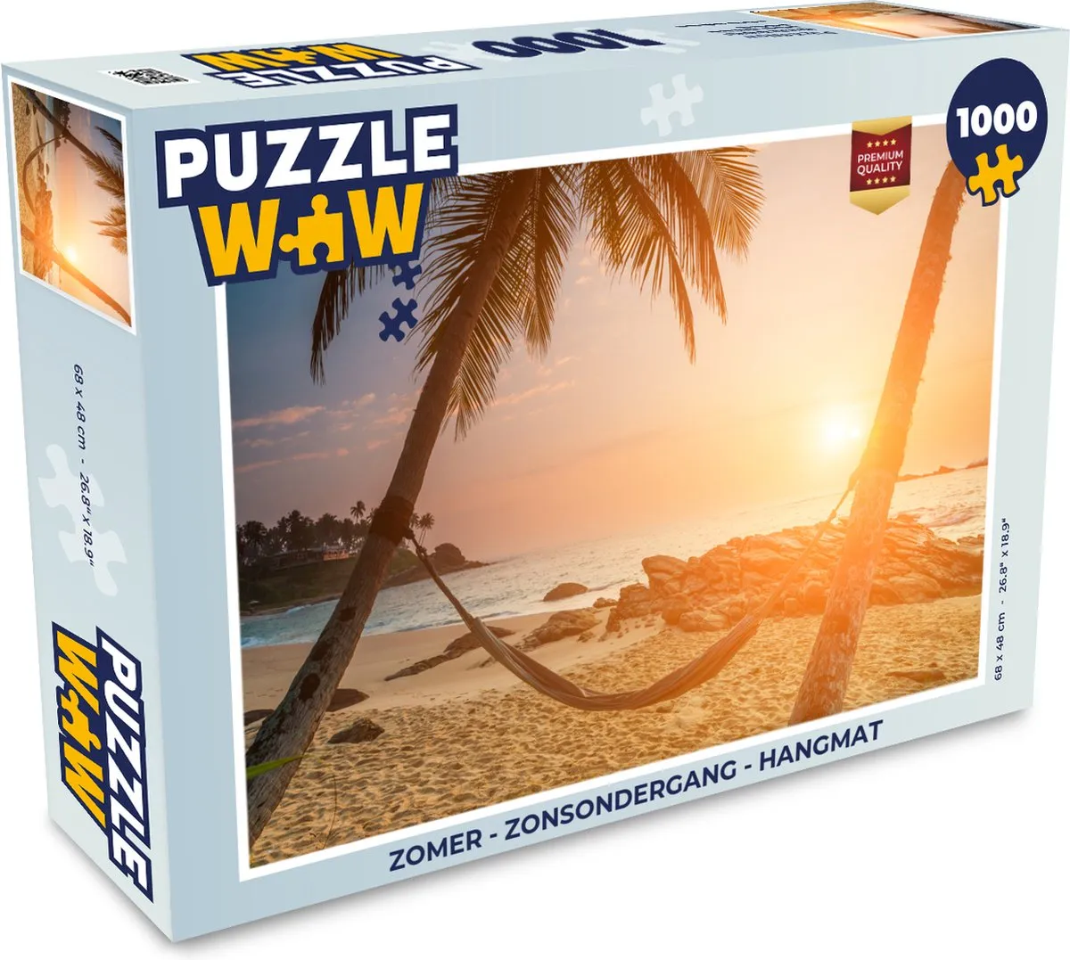 PuzzleWow Zonsondergang Hangmat Legpuzzel 1000 Stuks - Multicolor