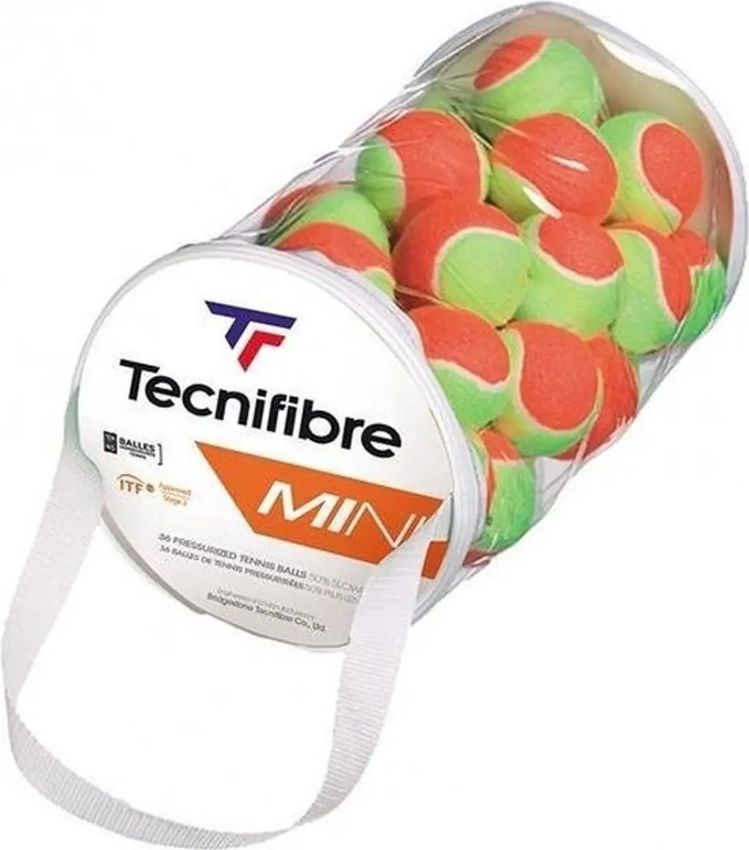 Tecnifibre Mini Stage 2 Oranje 36 Zak Stuks Tennisbal Uitvoering : Zak 36 Stuks