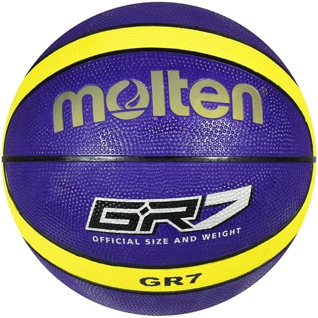 Molten Basketbal paars-geel BGR7-VY Maat 7