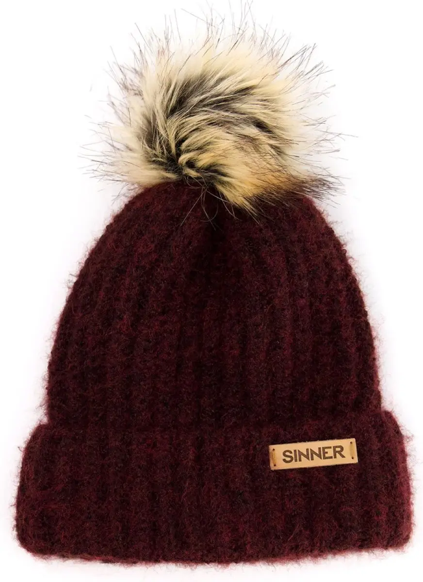 Sinner Mossy Beanie Muts Met Pom