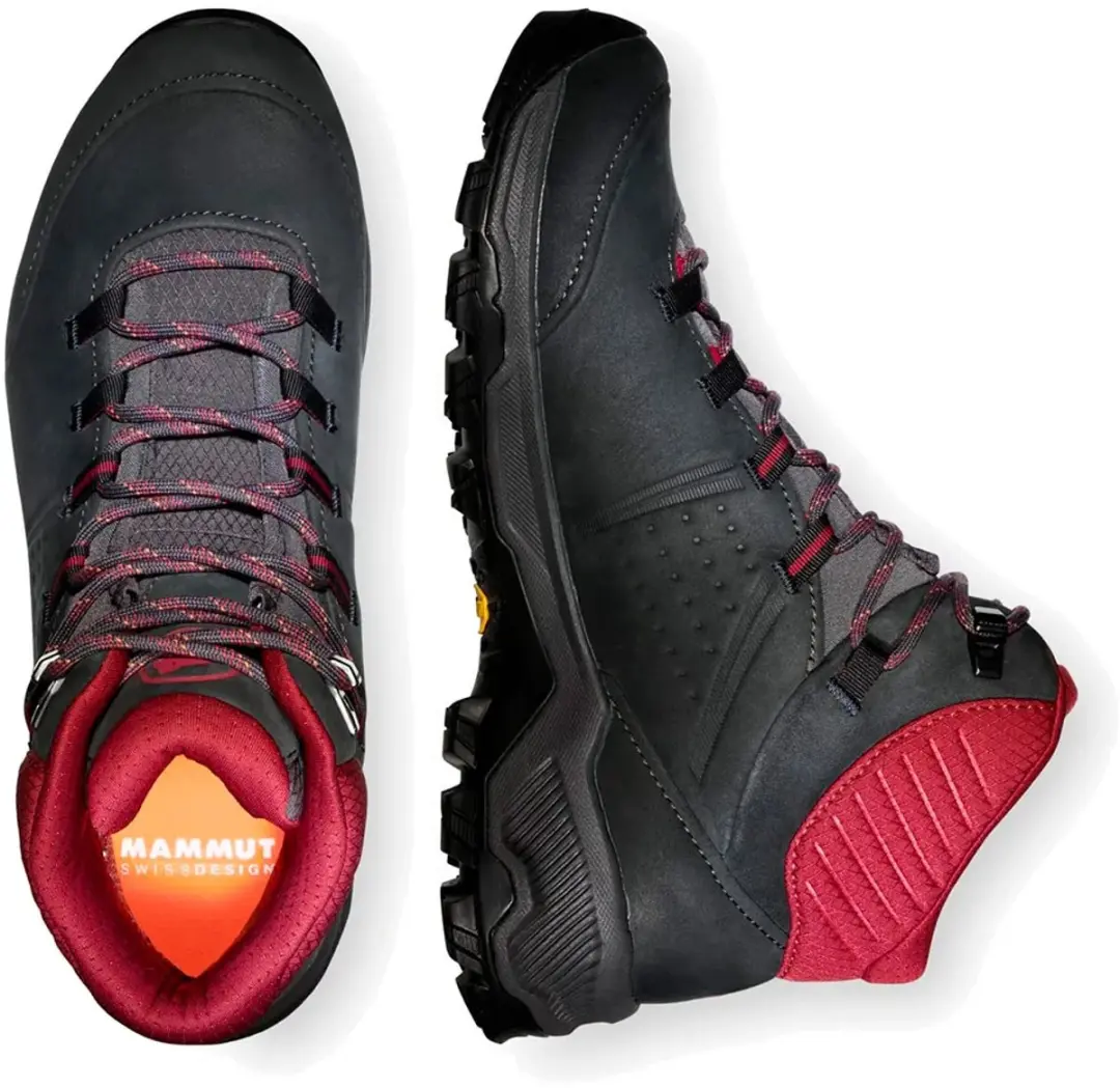 Mammut Nova Iv Mid Gore-Tex Wandelschoenen - 38 2/3 - Zwart/Bloedrood