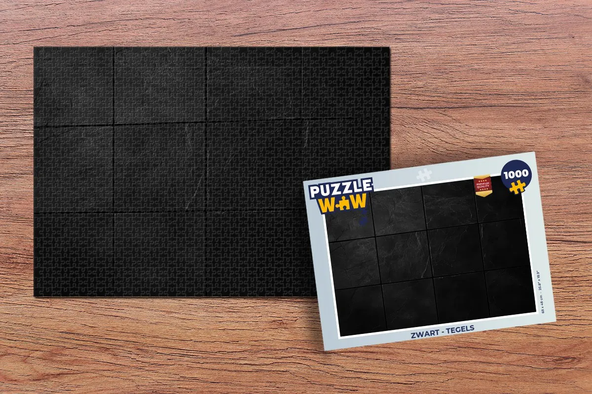 PuzzleWow Legpuzzel 1000 Stuks - Zwart