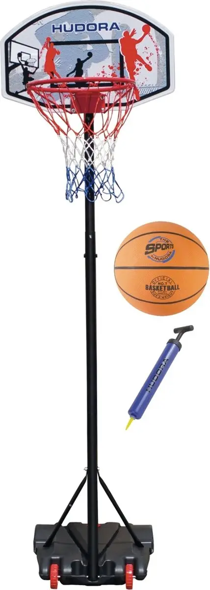 3-delig set Basketbal stand All Stars 205 + Basketbal + Kogelpomp