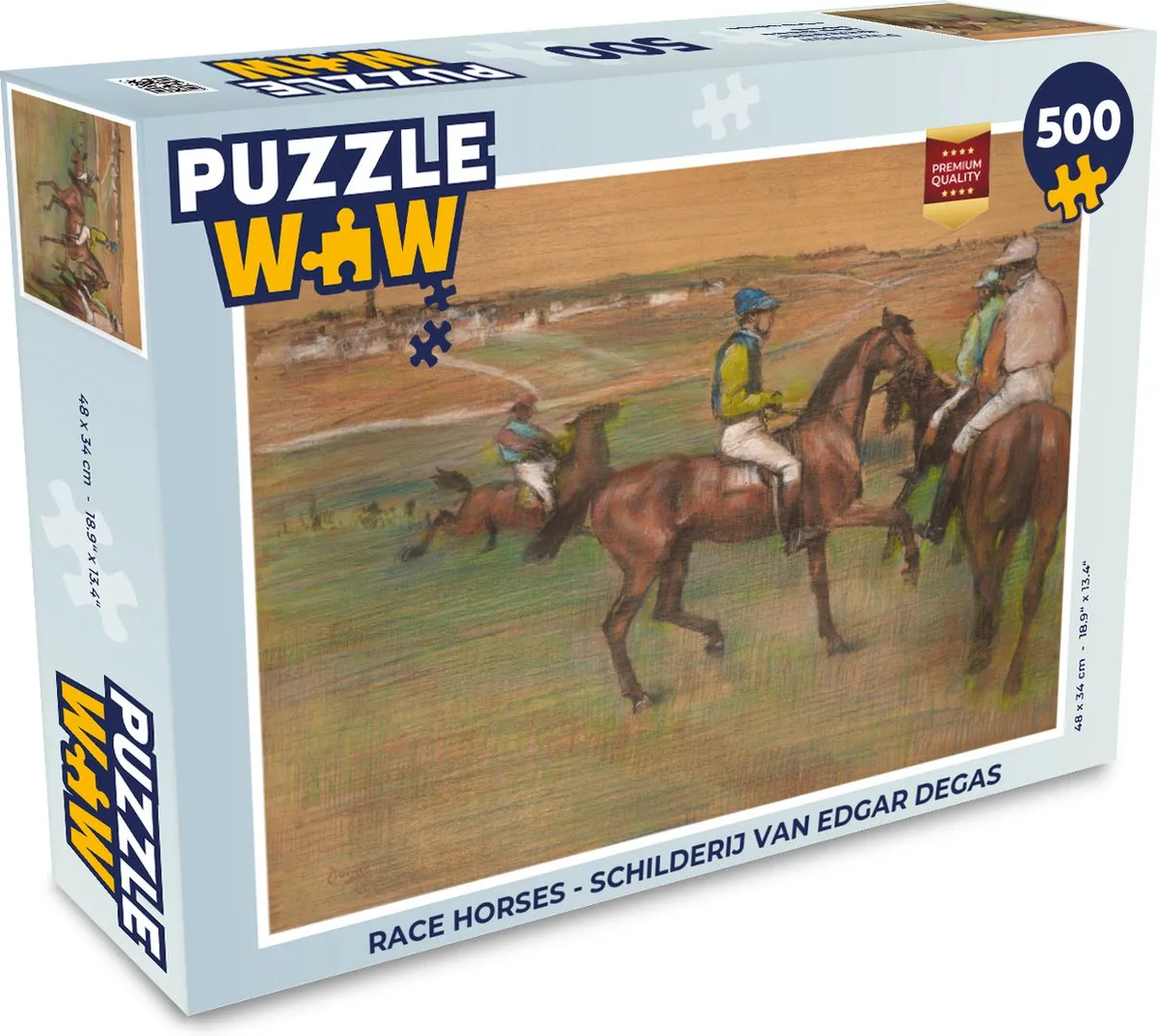 PuzzleWow Race Horses Legpuzzel 500 Stuks - Multicolor