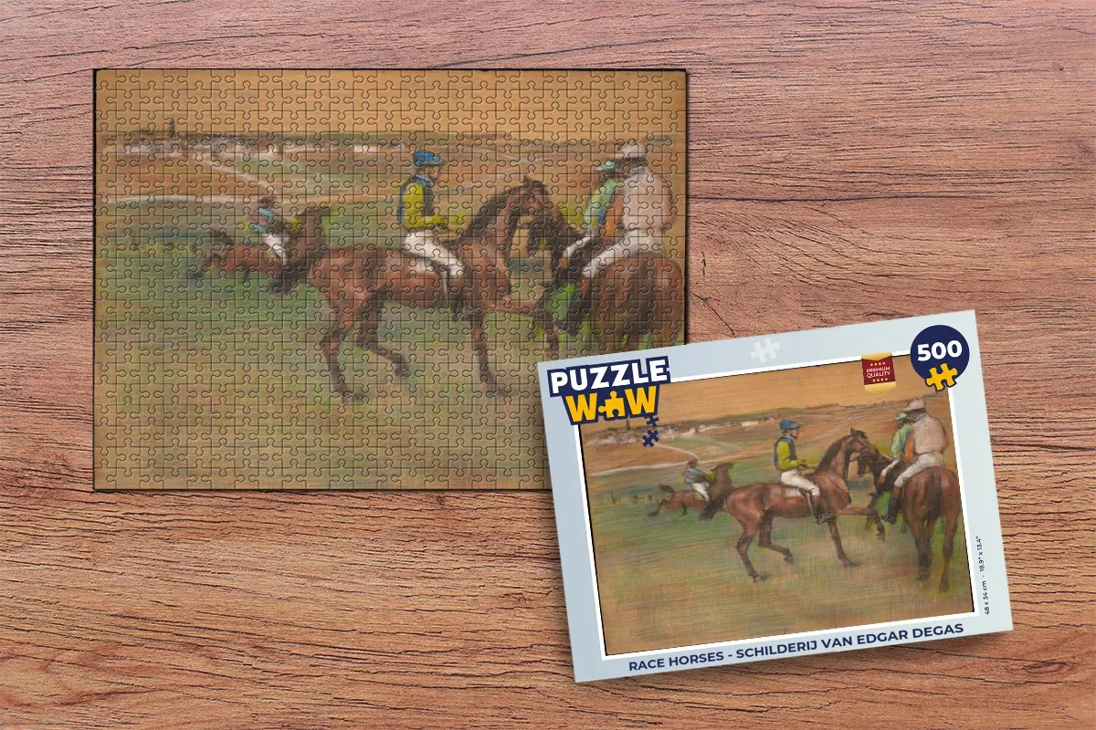 PuzzleWow Race Horses Legpuzzel 500 Stuks - Multicolor