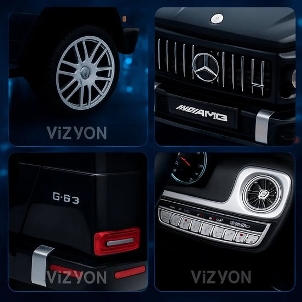 Mercedes G63 AMG - Elektrische Kinderauto 12V - 1 tot 5 jaar - Zwart