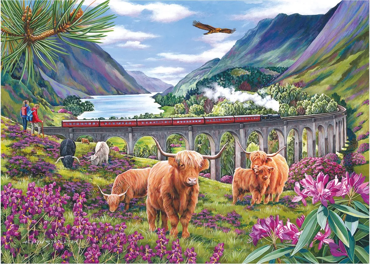 House of Puzzles Glenfinnan Ladies Legpuzzel 1000 Stuks - Multicolor
